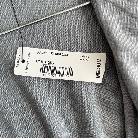 WORTHINGTON STRETCH WOMEN’S Light Grey Draped Long Sleeve Cardigan in Size M - Picture 5 of 11